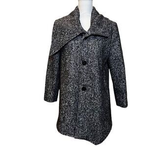 Preston & York Women's Oversized Asymmetrical Wool Coat Lined Size Small